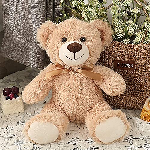 Maogolan 13.5" Teddy Bear Set Of 3 - Soft Stuffed Bears In Brown, Grey & Tan For Boys And Girls #TOP3