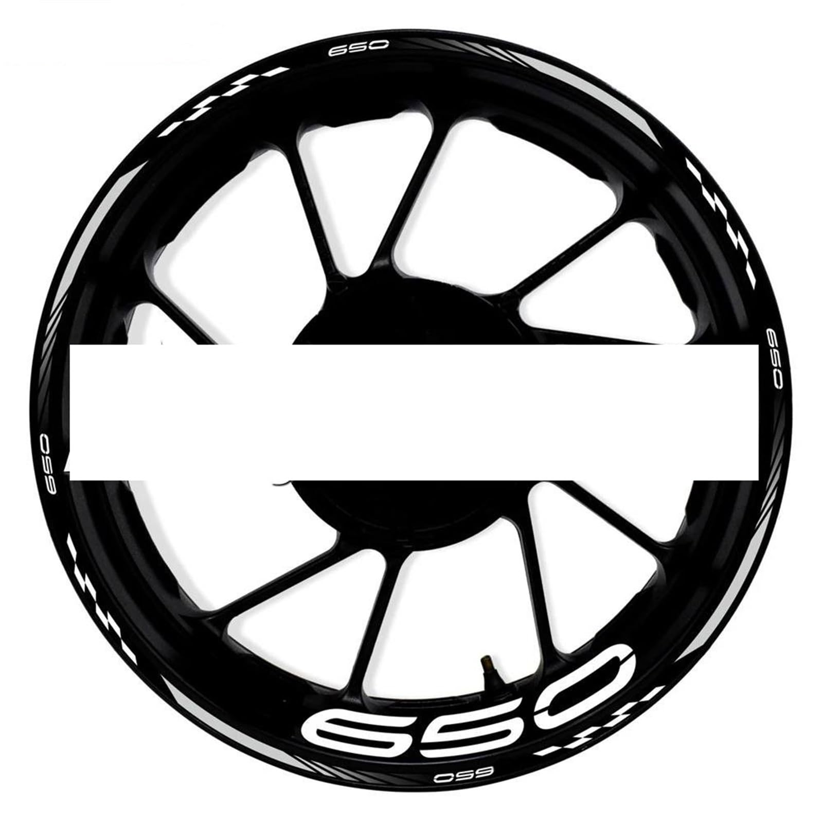 Stickers Motorcycle Wheel Stickers Reflective Decals Rims for Kawasaki Z650 Z 650 Z-650(Style 7)