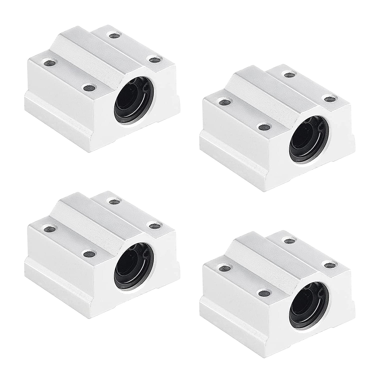 2PCS 8mm X 200mm Linear Motion Rod Shaft Guide with 4 PCS SCS8UU Ball Bearings & 4 PCS SK8 Aluminum Rail Support, Linear Motion Rod Guide Set for CNC and DIY Craft Tool (Diameter 8mm, 200mm) — Amazon image 3