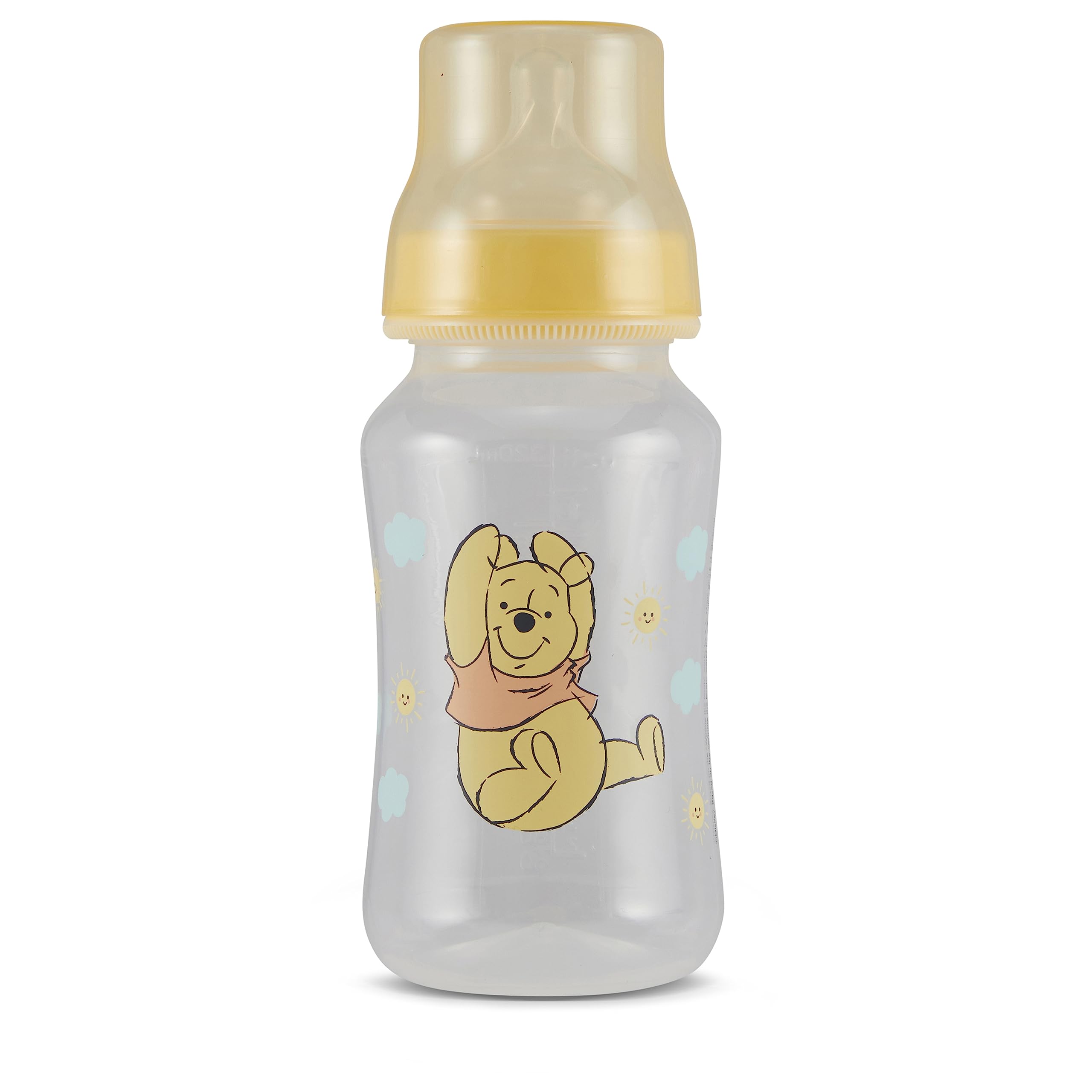 Disney Winnie Puuh Babyflaschen, 325 ml, für Jungen und Mädchen, Sanduhr-Flaschen für Neugeborene und alle Babys, BPA-freie Kunststoff-Babyflaschen für Babypartys