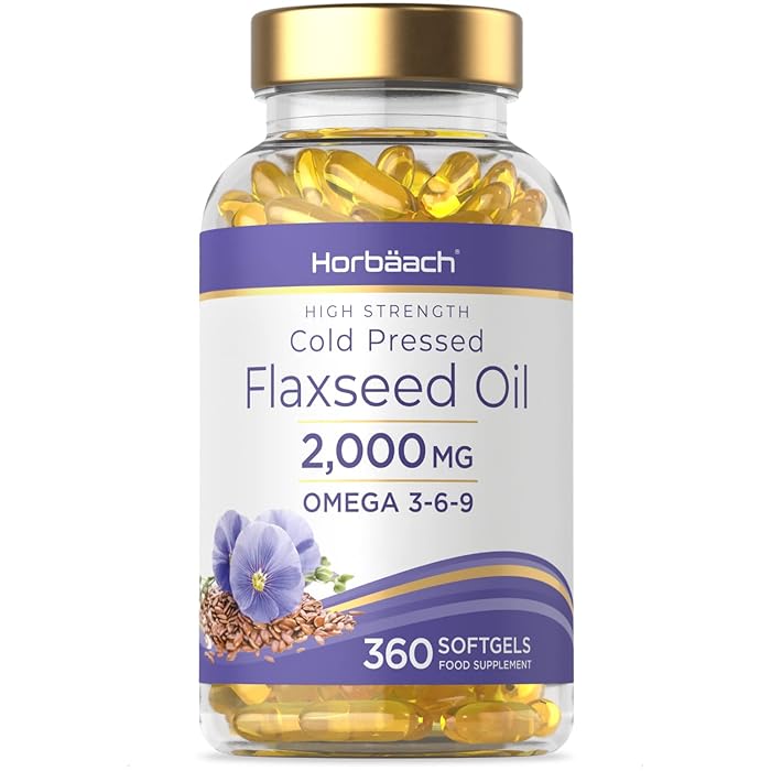 Buy Flaxeed Oil Capsules 2,000mg 360 Cold Pressed Liquid Softgels