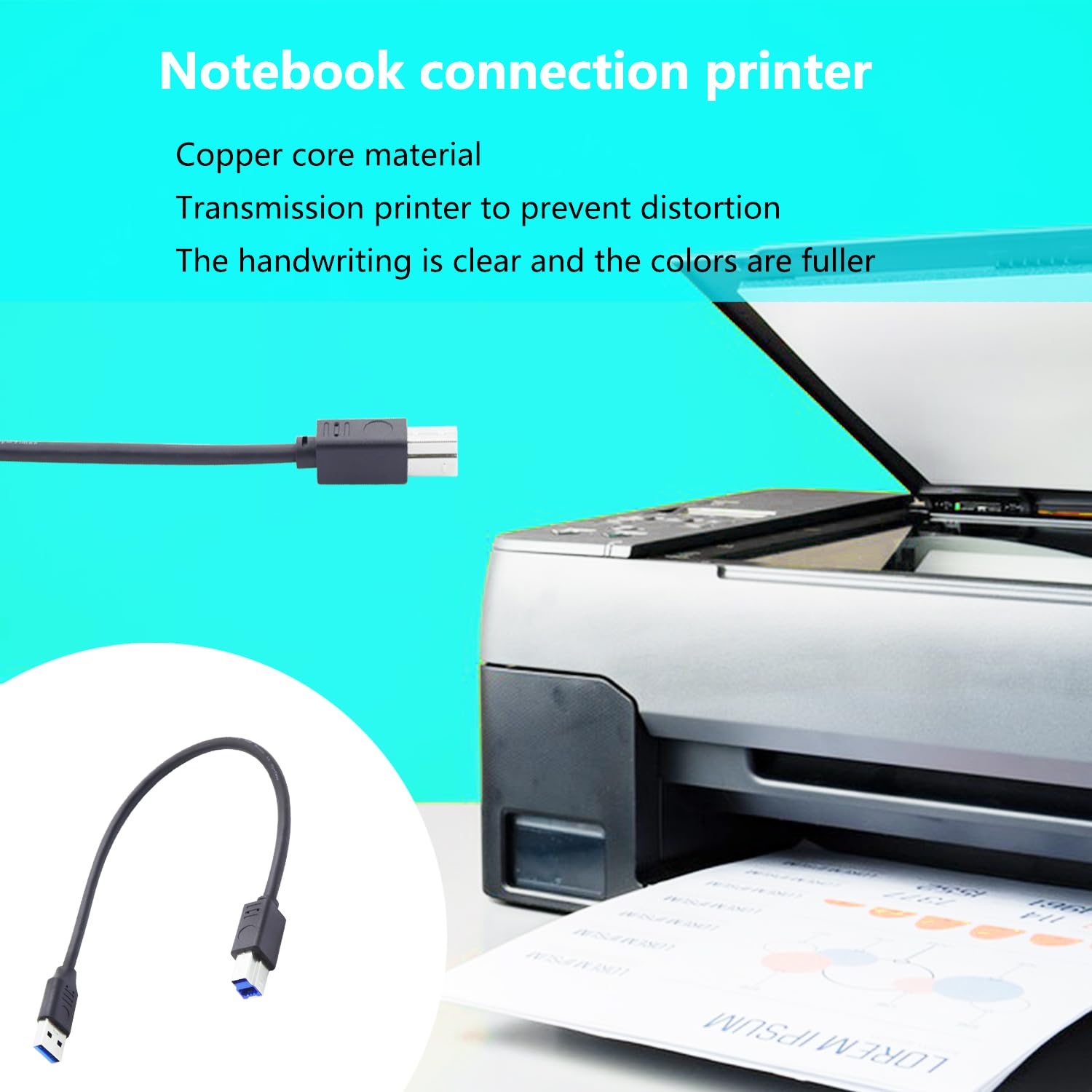 CAVO USB 3.0 TIPO A/B AB MASCHIO MASCHIO PROLUNGA PER PC DATI HARD DISK PC