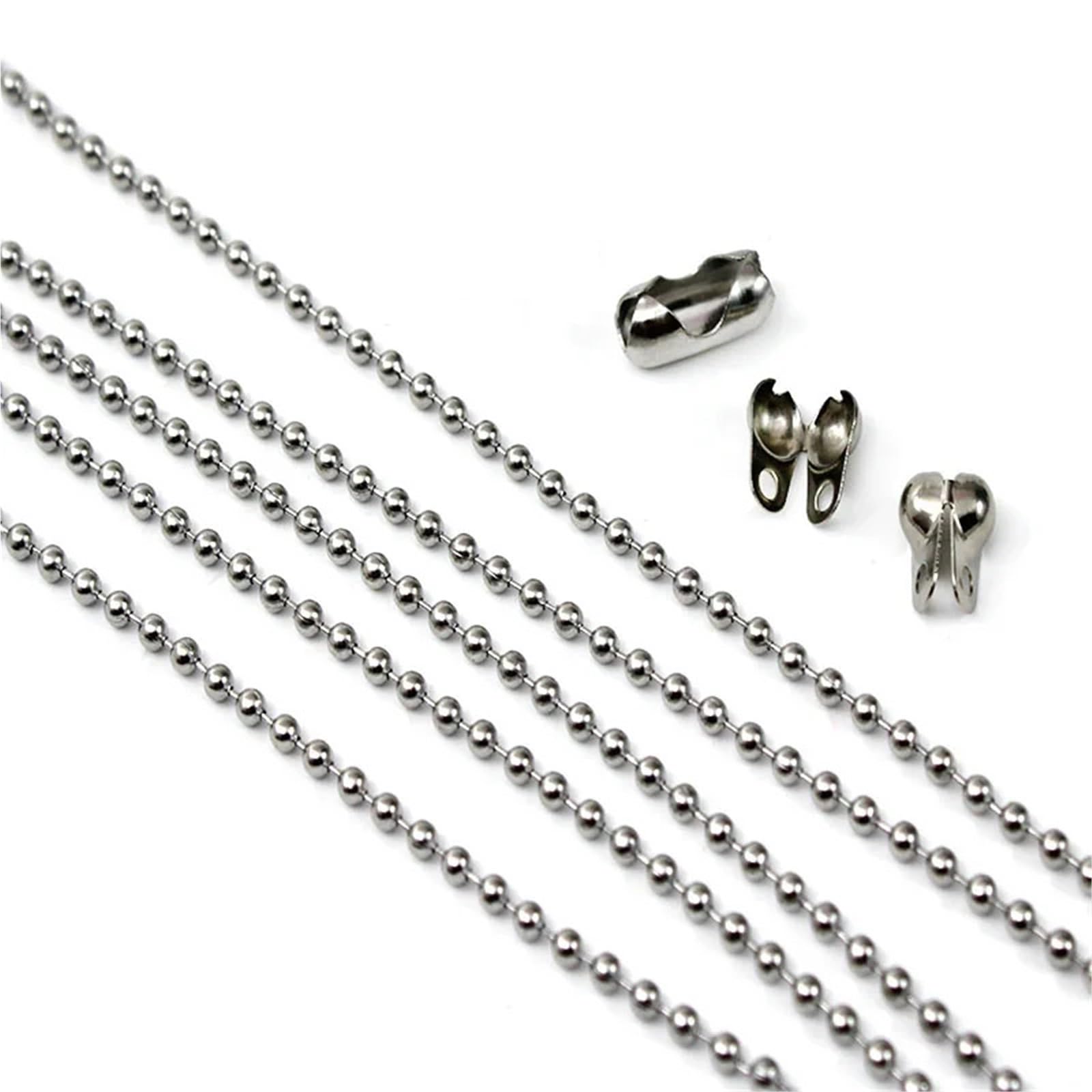 Łańcuszek z koralików, with Clasp Connectors for DIY Jewelry Making 20 Meters(Styles 2,3.2mm 5meter)