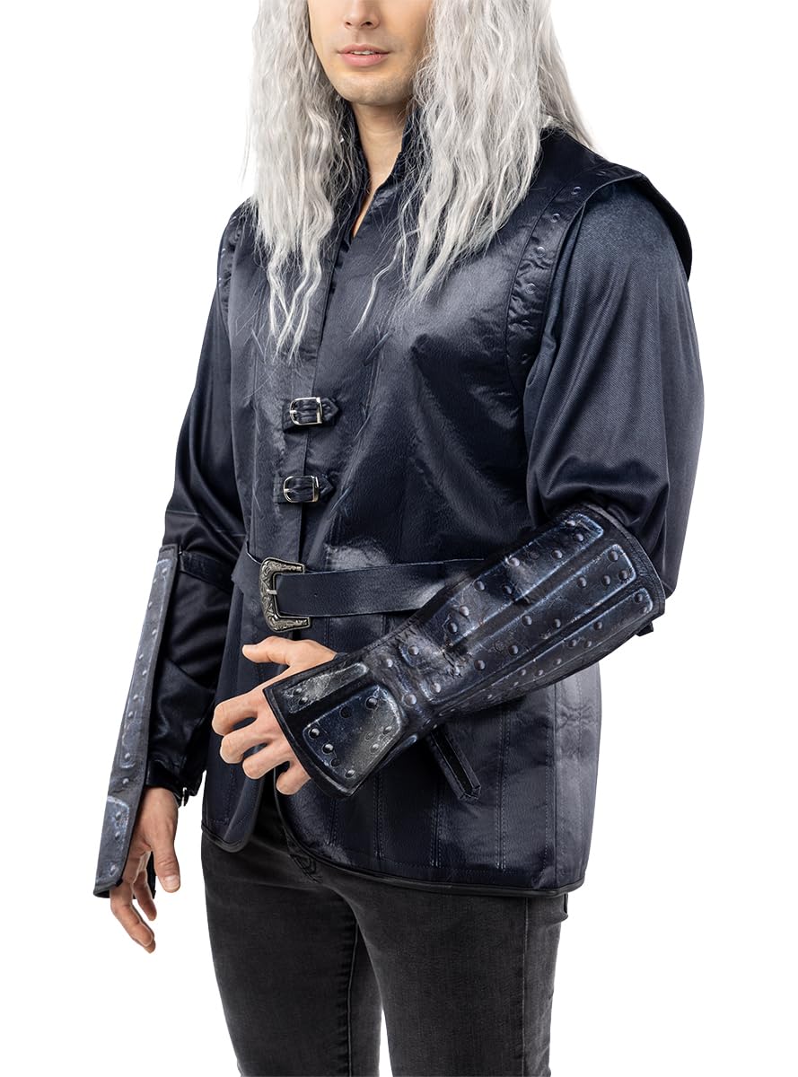 Funidelia | Costume di Geralt - The Witcher per uomo Videogiochi, Films & Series, Netflix, Geralt di Rivia - Costume per Adulto e accessori per Feste, Carnevale e Halloween - Nero