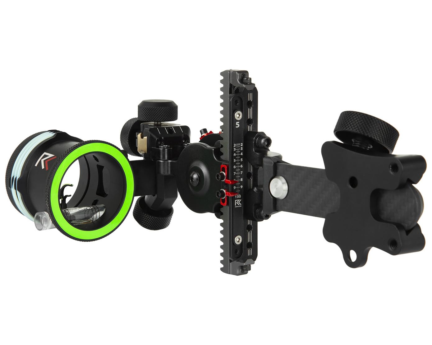 REDLINE RL Torch Dove Tail 2 Pen Bow Sight,Precise Wheel Driven Slider, Rechargable Sight Light, Right Handed