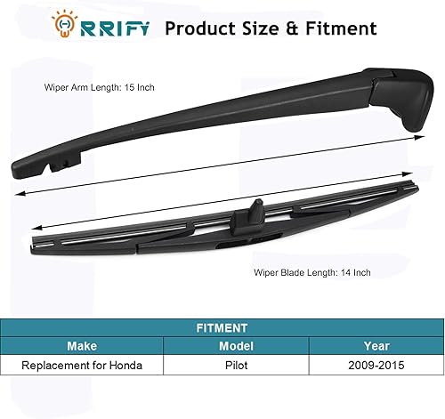 Miniatura 2 de Escobilla del limpiaparabrisas trasero 76730SZAA02 para Honda Pilot 2009-2015 conjunto del limpiaparabrisas trasero