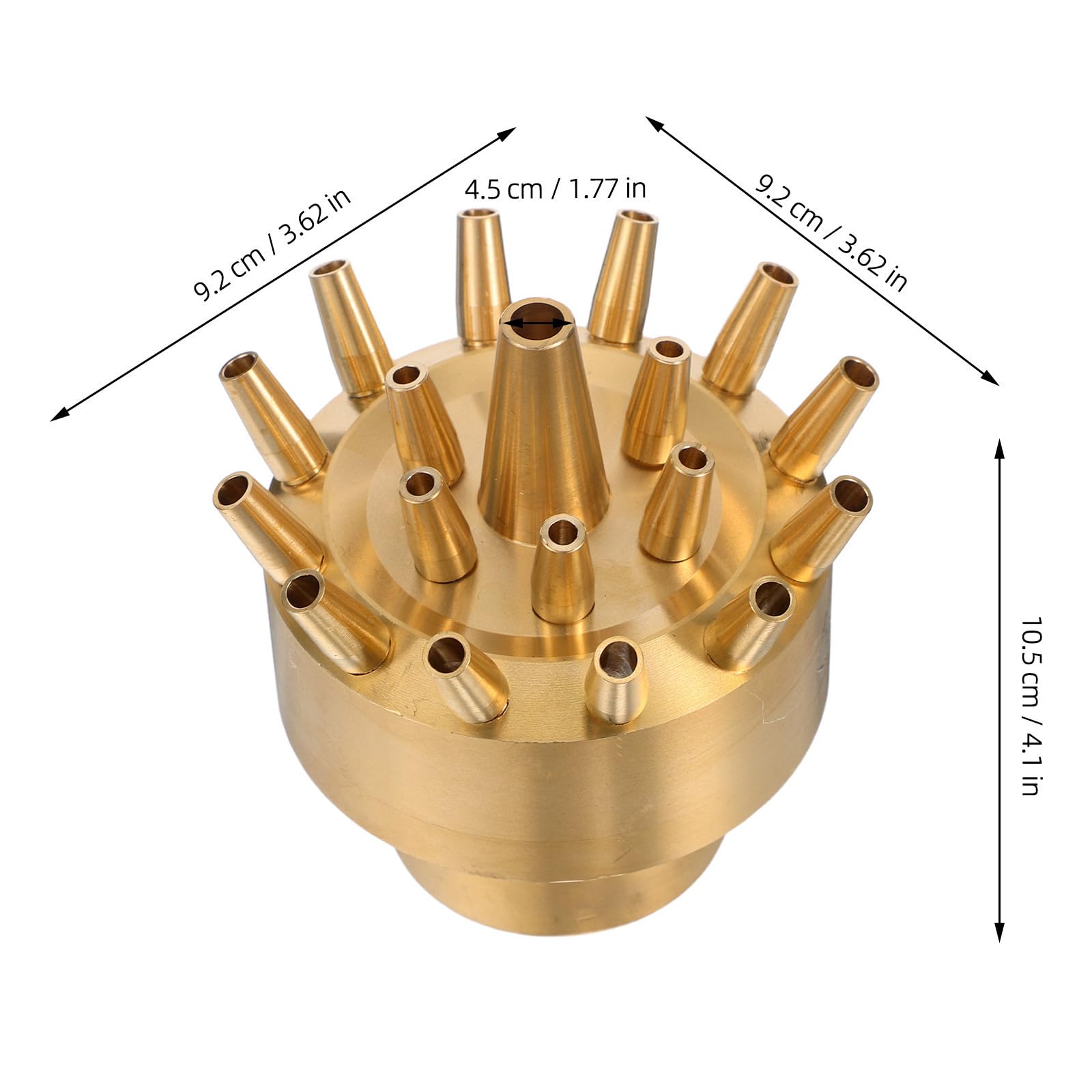 Ugello Fontana da Giardino Multiplo 1,5 Pollici in Ottone