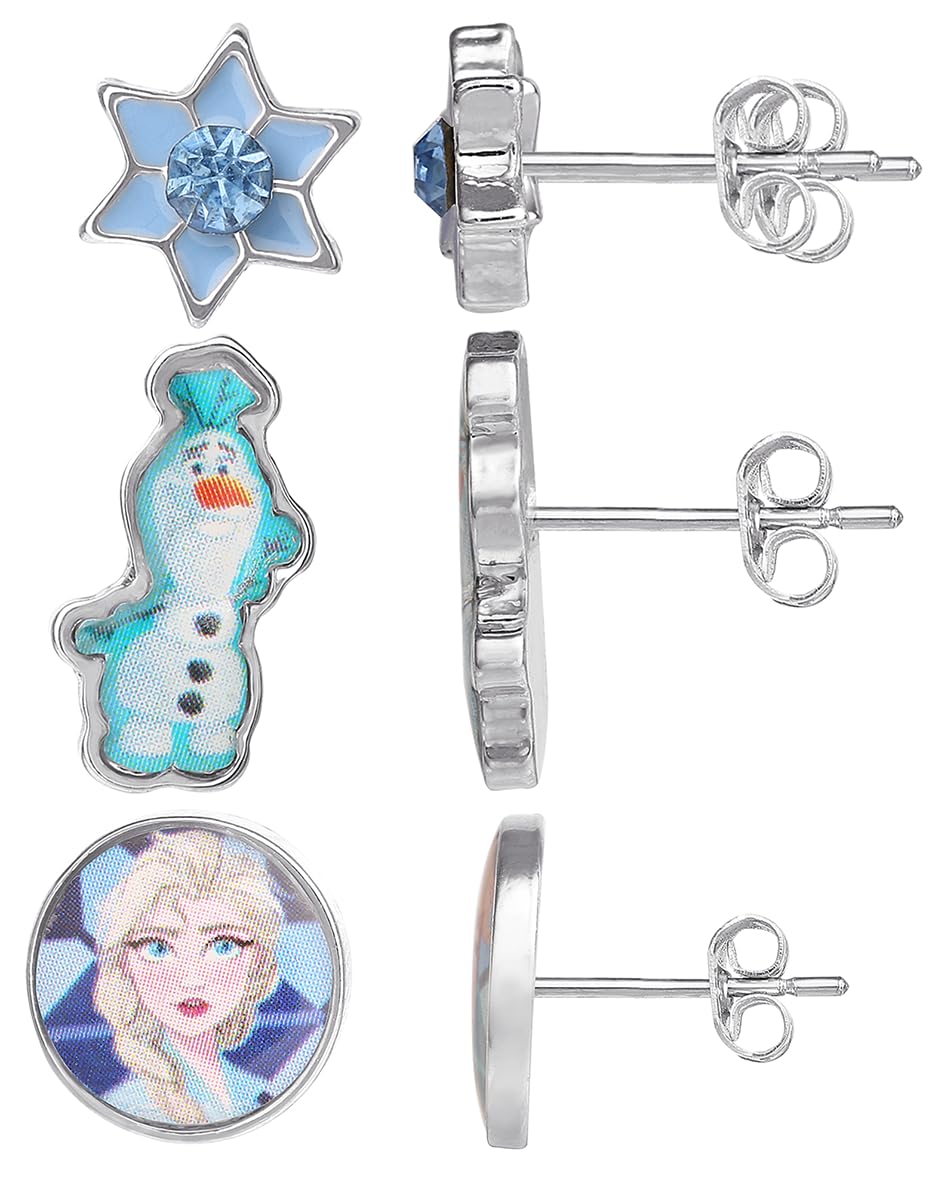 Disney Frozen Trio zestaw kolczyków SH00602RL.PH, Jeden rozmiar, Metal, Bez kamieni szlachetnych