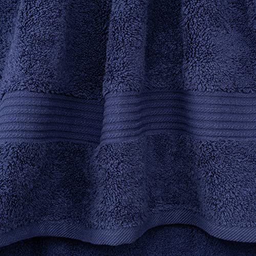 Cotton Paradise 6 Piece Towel Set 100% Cotton Soft Absorbent Turkish Towels for Bathroom 2 Bath Towels 2 Hand Towels 2 Washcloths, Navy Blue Towel Set - Image 5