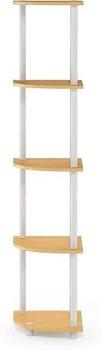 Miniatura 70 de Furinno Turn'n'Tube - Estantería esquinera de 3 niveles multi-propósito Negro/Gris