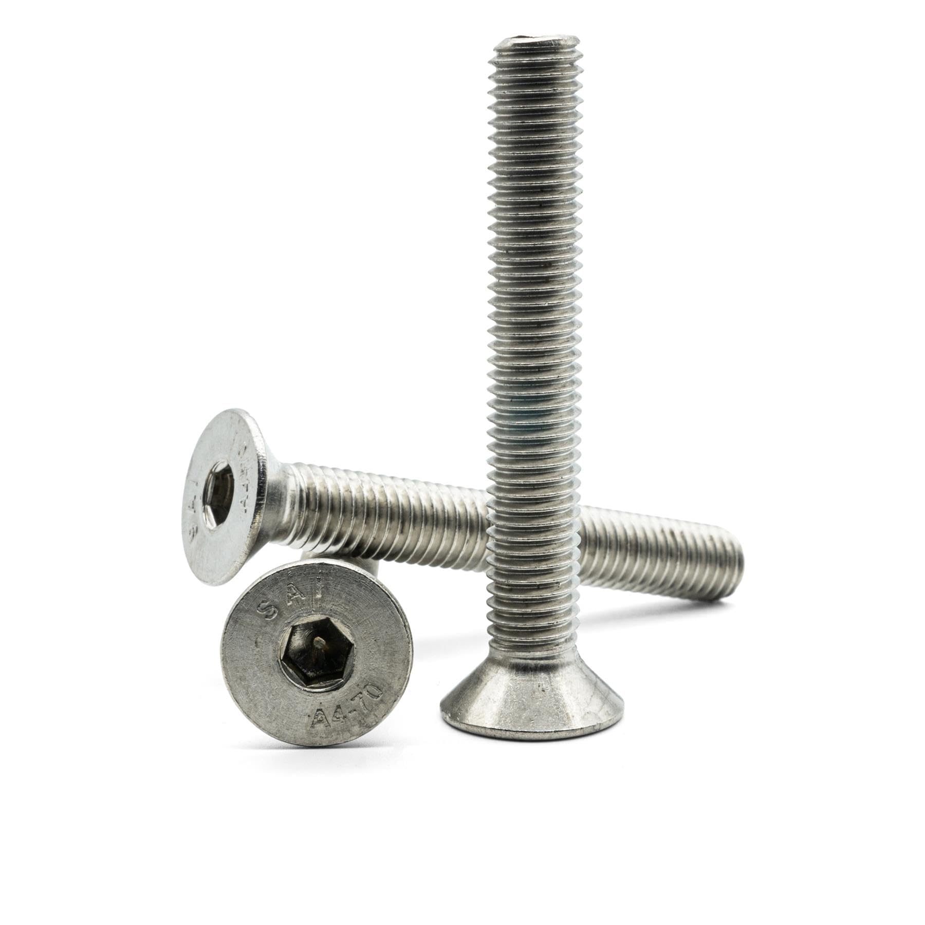 Hippo Hardware M10 (10mm X 35mm) Socket Countersunk Screws Allen Key Bolts Marine A4 Stainless Steel ISO10642 (Pack of 50)