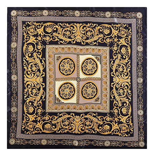 JWSilk Women's Large Square Fashion Charmeuse Silk Scarf