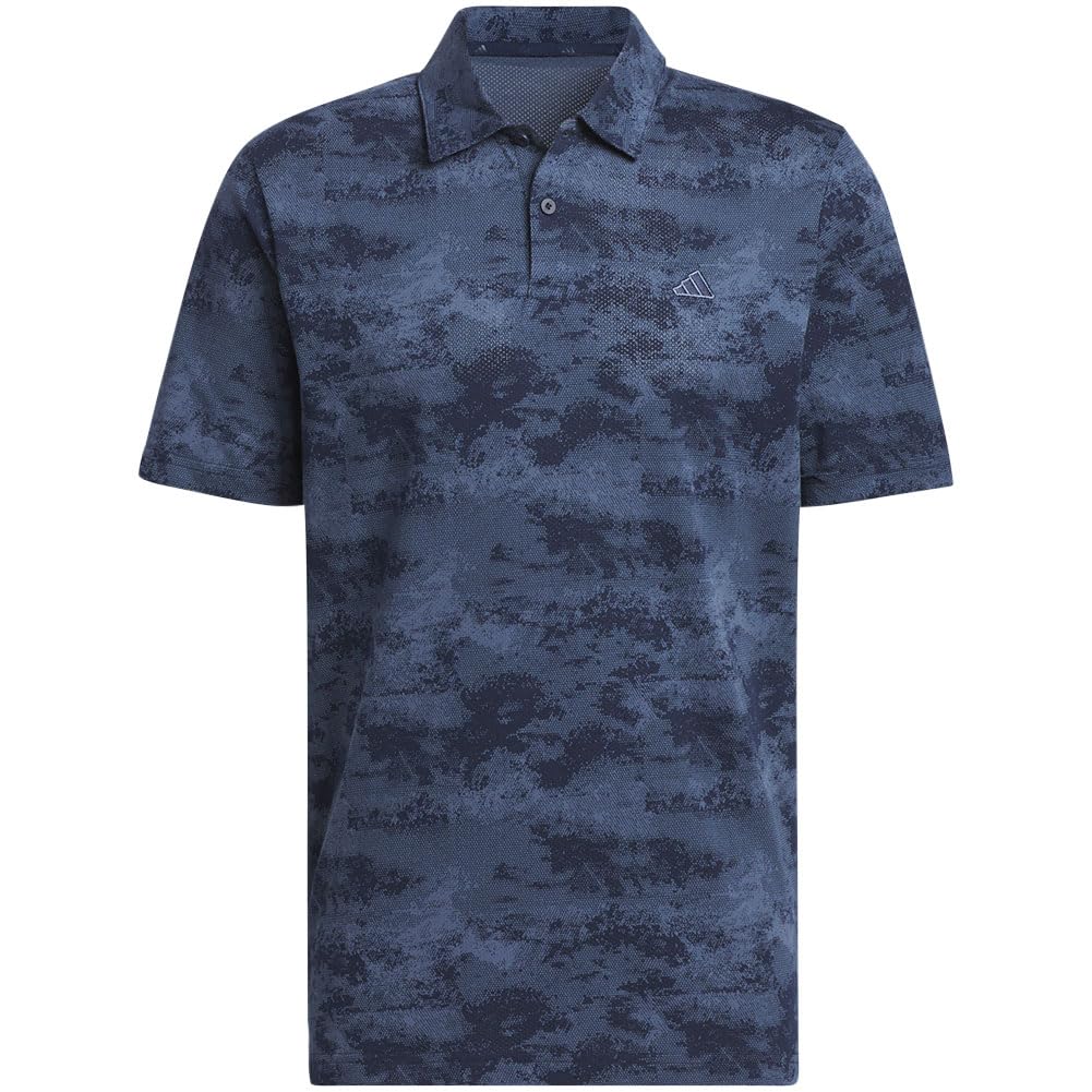 Adidas Men's Conavy Go-To Printed Mesh Polo Shirt, Large