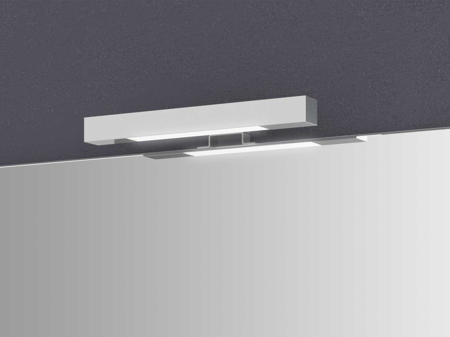 Sieper Girona - Espejo de baño, con iluminación y Estante, Color Blanco frío, Ahorro de energía, 80 cm