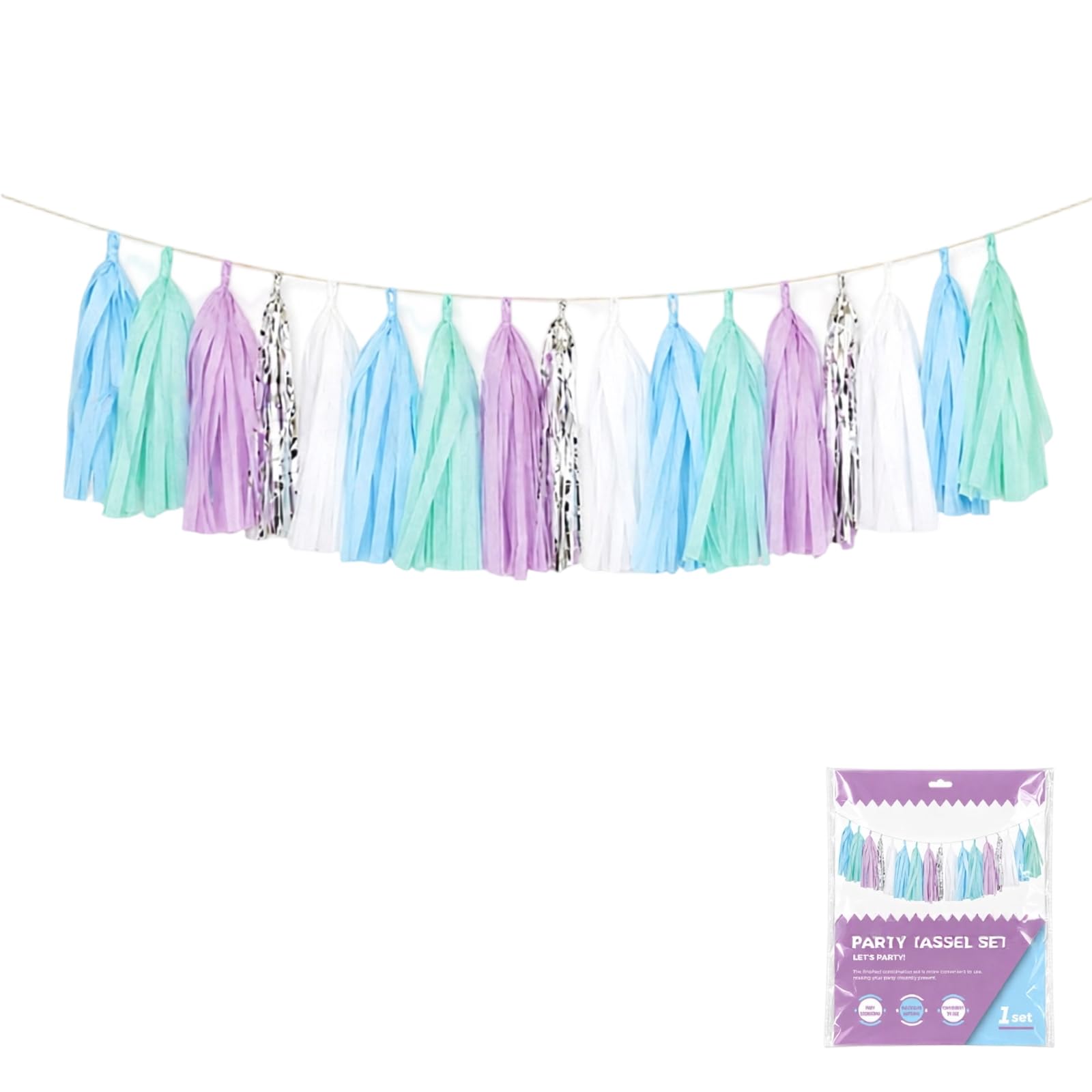 PBIYXQC Backdrop Garland, 15 Strung Tassels with Layered Fringe, 13.77in for Wall and Doorway Decor Fringe Backdrop Wall Doorway Dessert Table Celebration Event Display Decor Photo