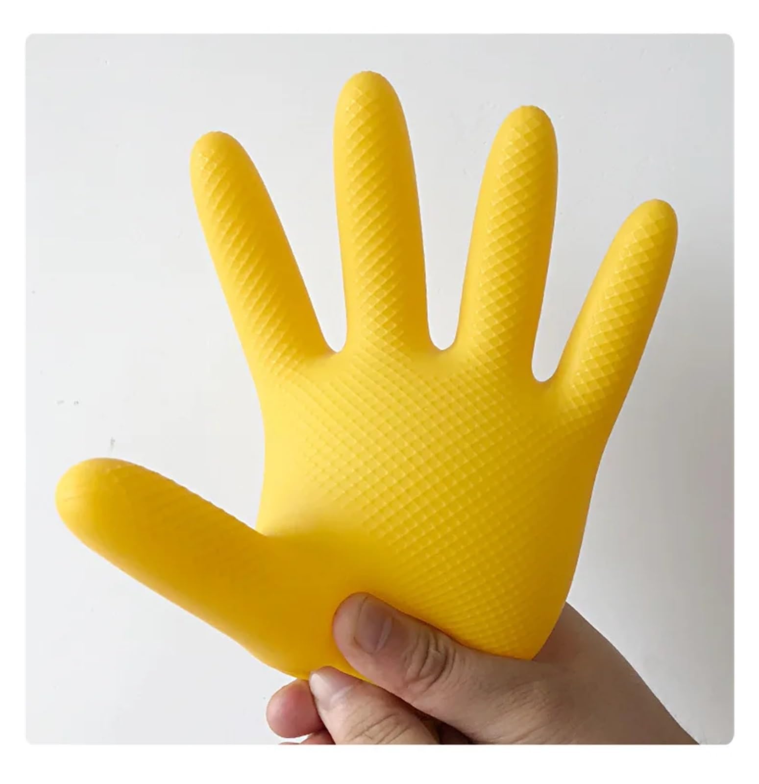Putzhandschuhe 1 Paar Haushaltshandschuhe Geschirrspülen Haushalt Latexhandschuhe Diamantgriff(S)