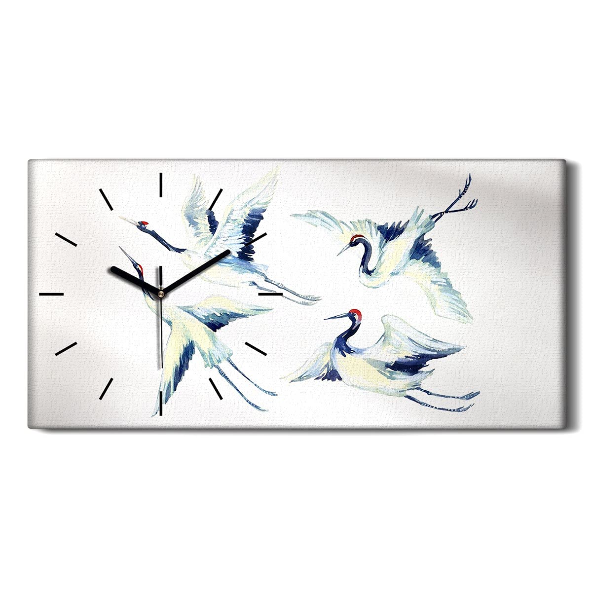 Horloge sur Toile 60x30cm Fine Art Mural Tableau Moderne Abstrait Coloray