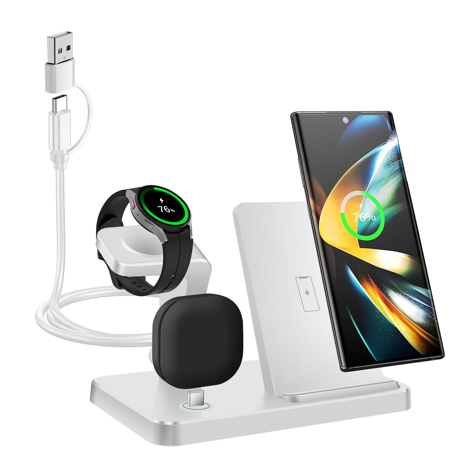 Amazon.com: VNBBT Wireless Charger for Samsung,3 in 1 Wireless