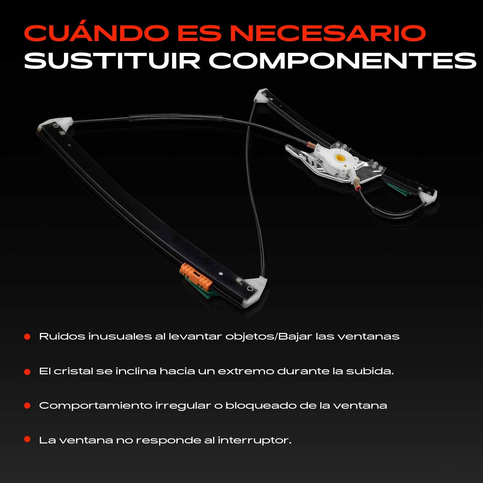 Frankberg Elevalunas Mecanismo elevalunas Eléctrico sin Motor Delantero izquierdo Sin placa 4/5-Puerta Compatible con A6 4B C5 A6 Avant 4B C5 Replace# 4B0837461C