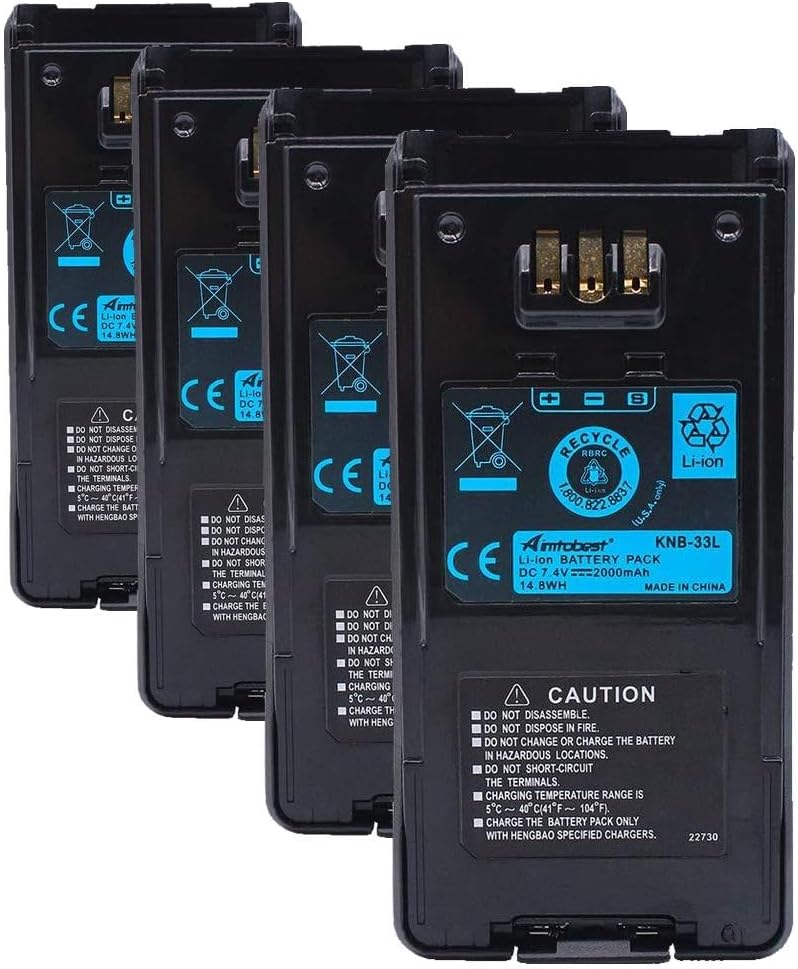 KNB-33L 2000mAh Li-ion Battery Compatible for TK-2180 TK-3180 TK2180 TK3180 TK-5210 TK-5310 TK-5410 TK5210 TK5310 TK5410 NX-410 NX-411 Radio