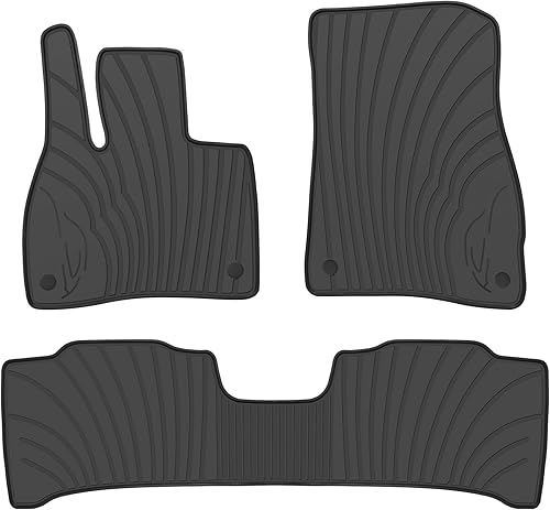 Miniatura 13 de Alfombrillas de Piso de Automóvil Ajuste Personalizado para Mercedes Benz GLK 350 2010-2015 Goma Negra Protección Todo Clima Forros de Piso