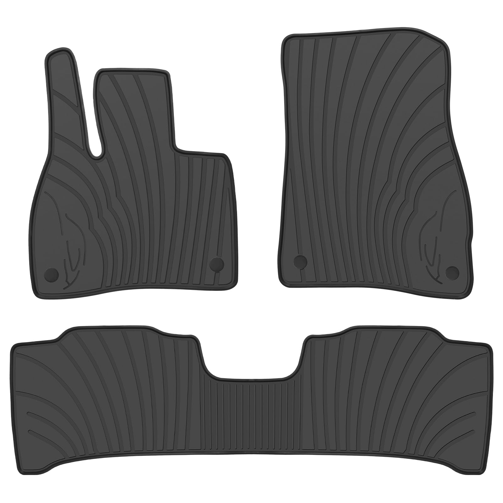Car Floor Mats Custom Fit for Mercedes Benz EQE 350 500 350+ SUV（x294） 2023-2025 Black Rubber Auto Floor Liners All Weather Protection Odorless