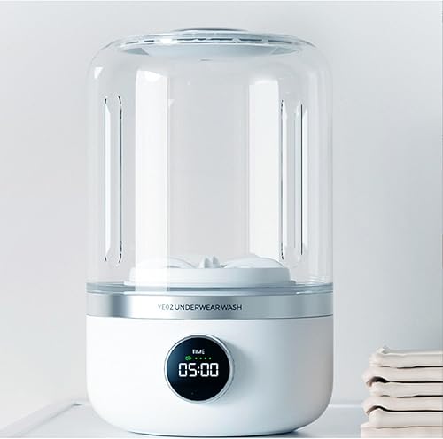 Lavadora portátil, mini lavadora recargable de 10 W con lavado silencioso para ropa interior, ropa de bebé, viajes, campamento