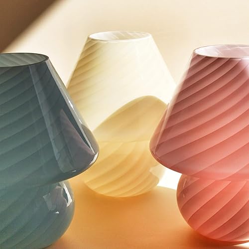 Miniatura 6 de Lámpara de mesa de cristal translúcido, estilo italiano, moderna a rayas, para decoración del hogar, comedor, sala de estar, estudio, niños