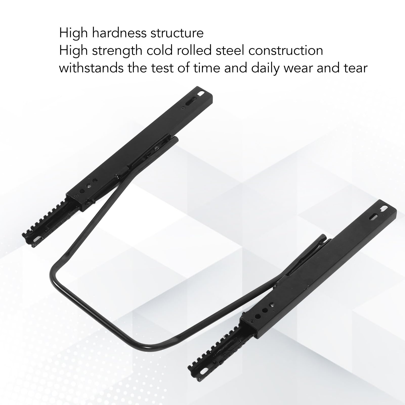 Alomejor Binario di Scorrimento del Sedile Slider del Sedile Universale in Acciaio Laminato a Freddo 340 Mm Supporto per Regolabile Manuale con Doppia Chiusura per Sostituzione e Conversione di