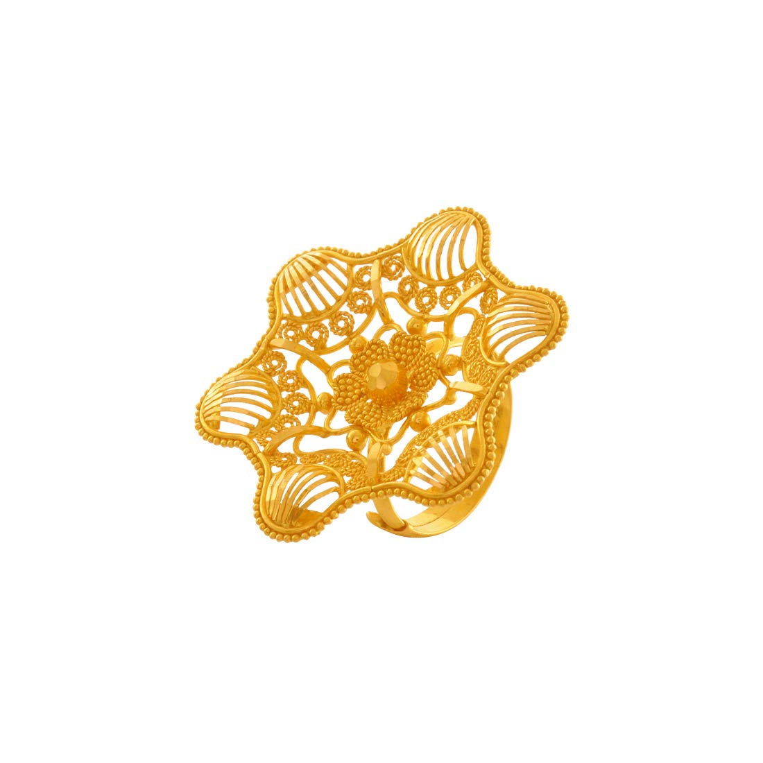 22k (916) Yellow Gold Ring for Women-image-45