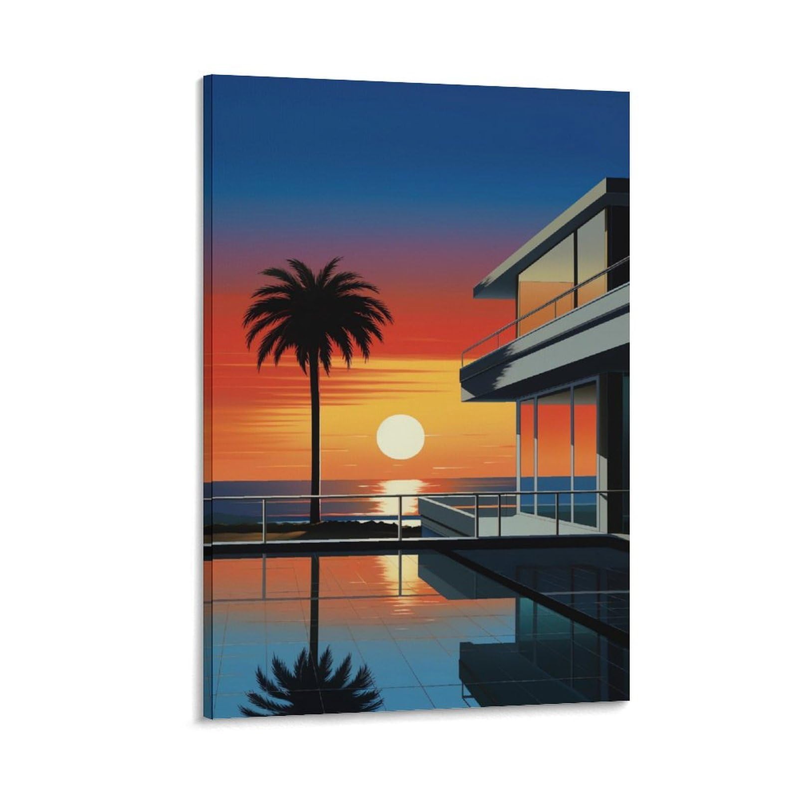 Hiroshi Nagai Wall Art-Sunrise Sunset Landscape Canvas Poster Wall