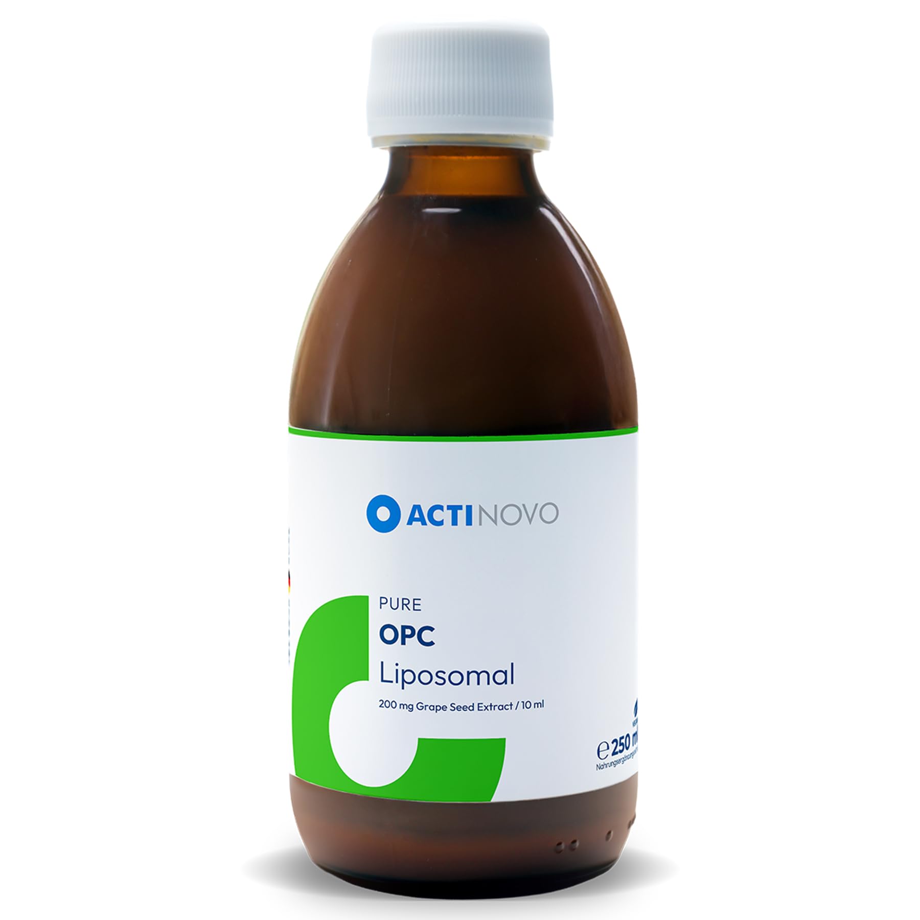 OPC | 25 Tagesdosen à 200 mg | Traubenkernextrakt | Vegan | 250 ml | Hochdosiert & laborgeprüft | Liposomal | Glutenfrei | Made in Germany