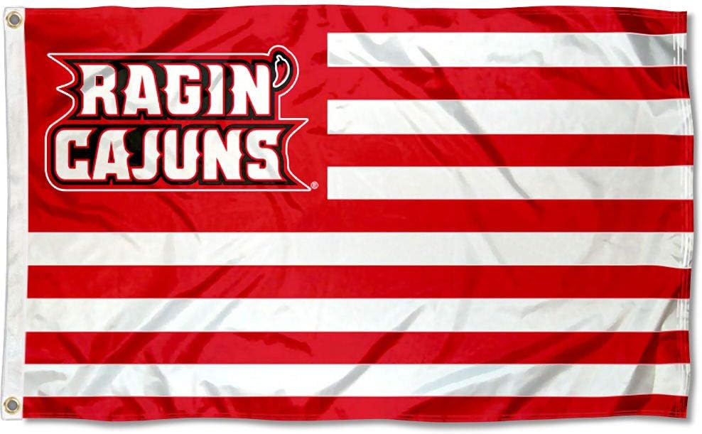 Louisiana Lafayette Ragin Cajuns American and Stripes Nation Flag