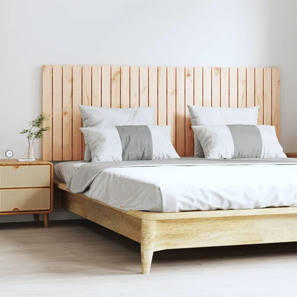 824858 Testiera da Parete 166x3x60 cm in Legno Massello di Pino Testata in Legno,Testata Letto Matrimoniale Muebles Dormitorio Spalliera Letto Testiere per Letto Matrimoniale