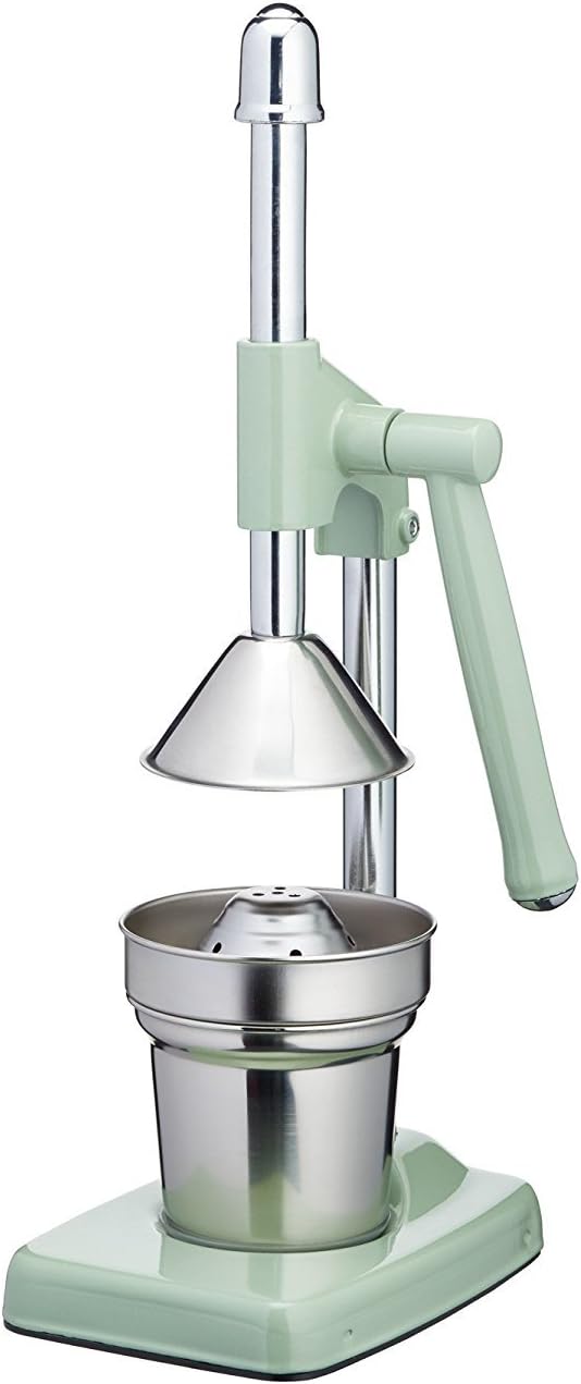 KitchenCraft Living Nostalgia Heavy Duty Lever-Arm Manual Orange Juicer - English Sage