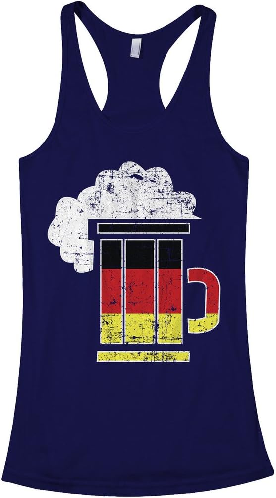 Threadrock Women's Germany Flag German Beer Mug Racerback Tank Top