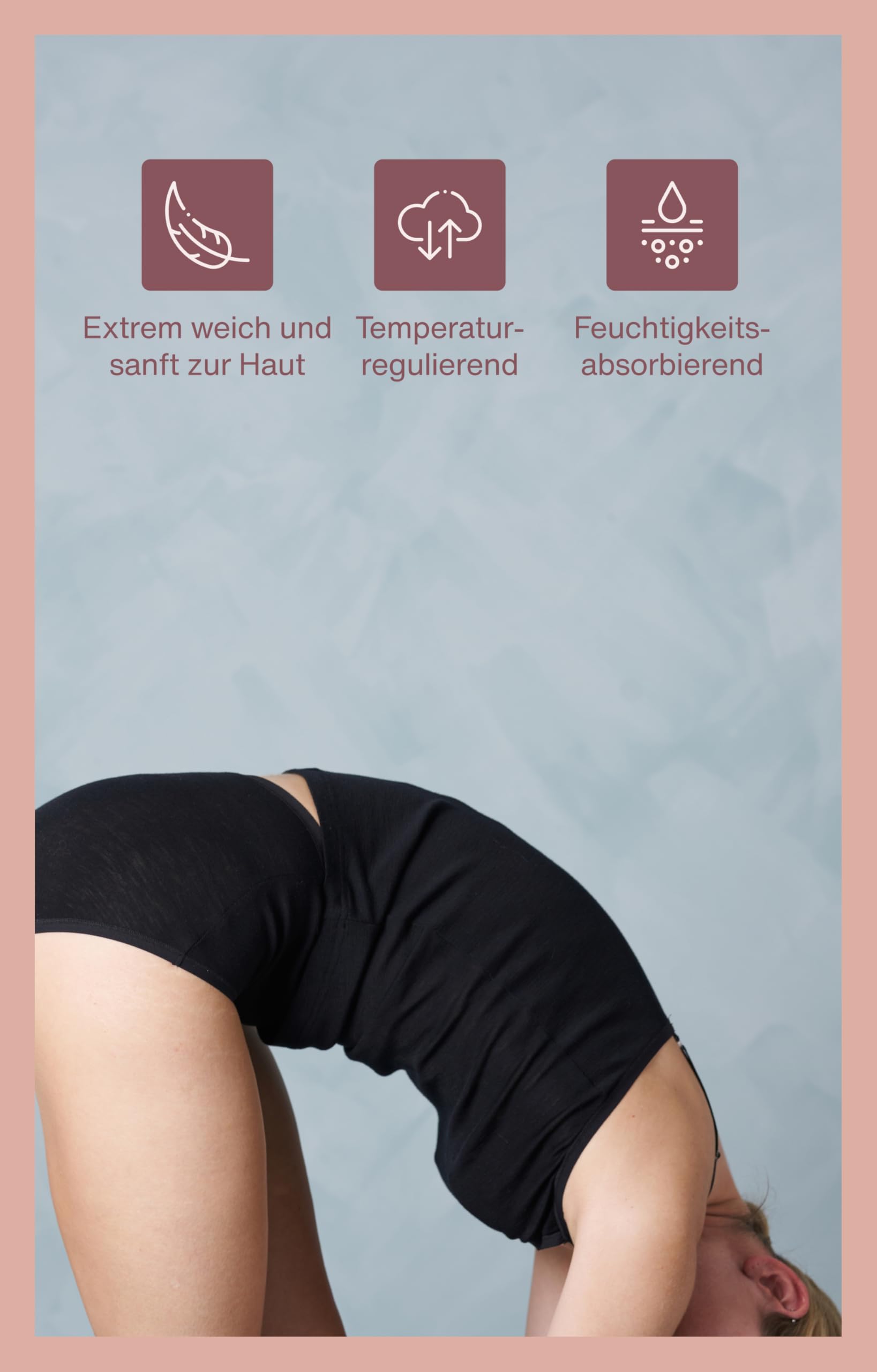 Merino Unterwäsche Damen, 100% Merinowolle Unterhemd, Weich und Atmungsaktives Tank Top, 175 GSM Premium Merino Wolle