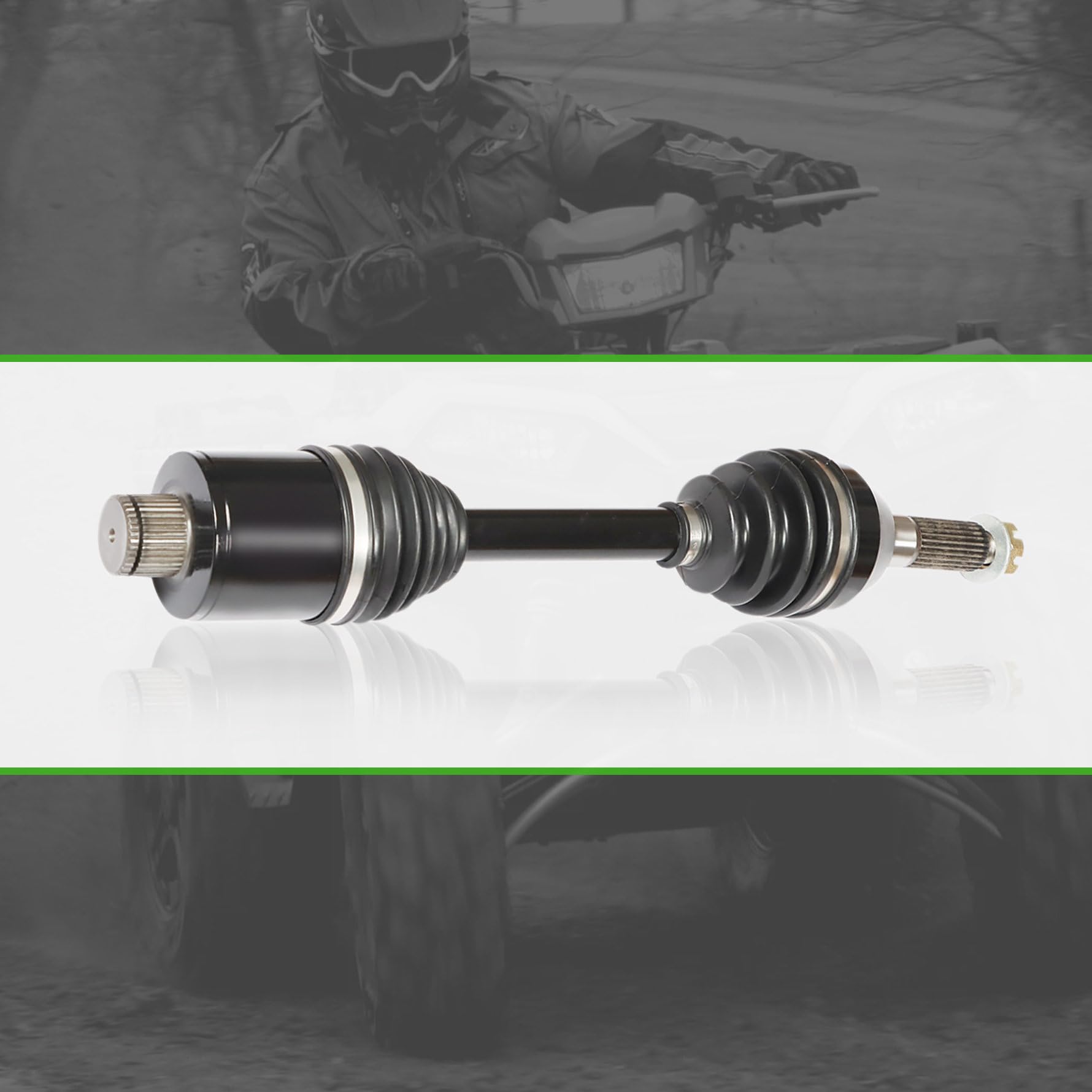 munirater Paquete de 2 ejes de transmisión trasero de alta resistencia para Polaris Sportsman 400 500 600 700 800 2003 2004 2005 1380240