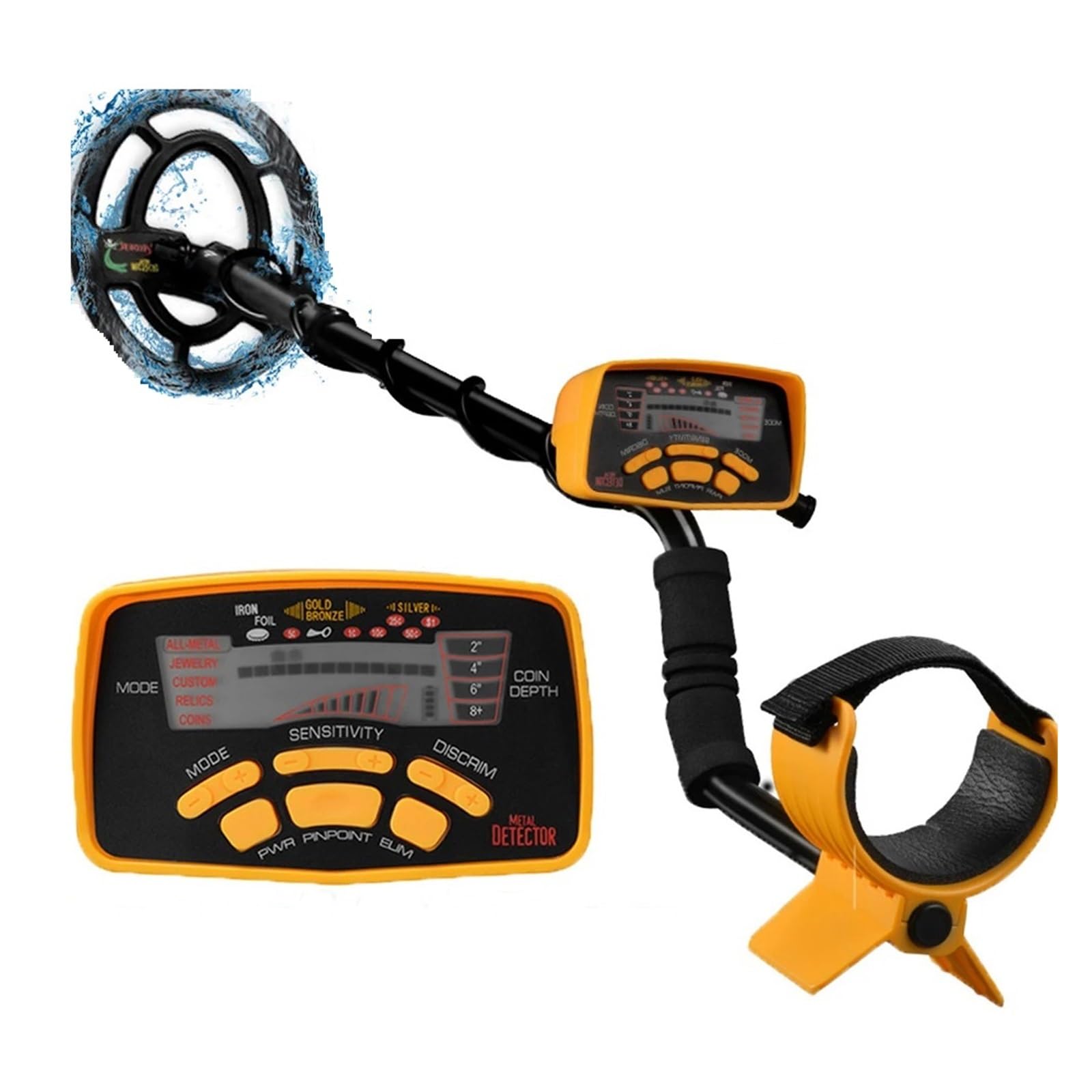 JKJZSALJ Md-6250 Metal Detector High Sensitivity Underground Yellow Gold Detector Handheld Precise Positioning Hunter Search Detector High Accuracy