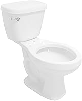 Vista 5 de Kit universal de repuesto para mango de inodoro con mango de acabado cromado pulido, piezas de palanca de tanque frontal, tuerca de plástico y brazo