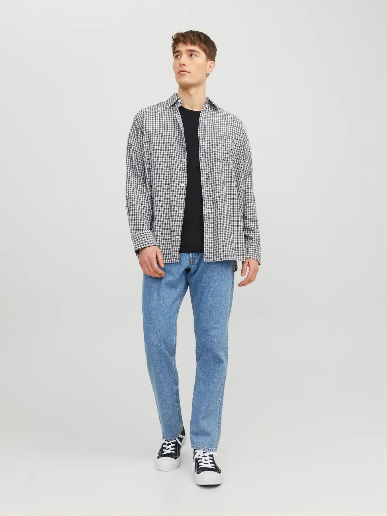 JACK & JONES Male Slim Fit Jeans JJIGLENN JJFELIX AM 066 LID Slim Fit Jeans