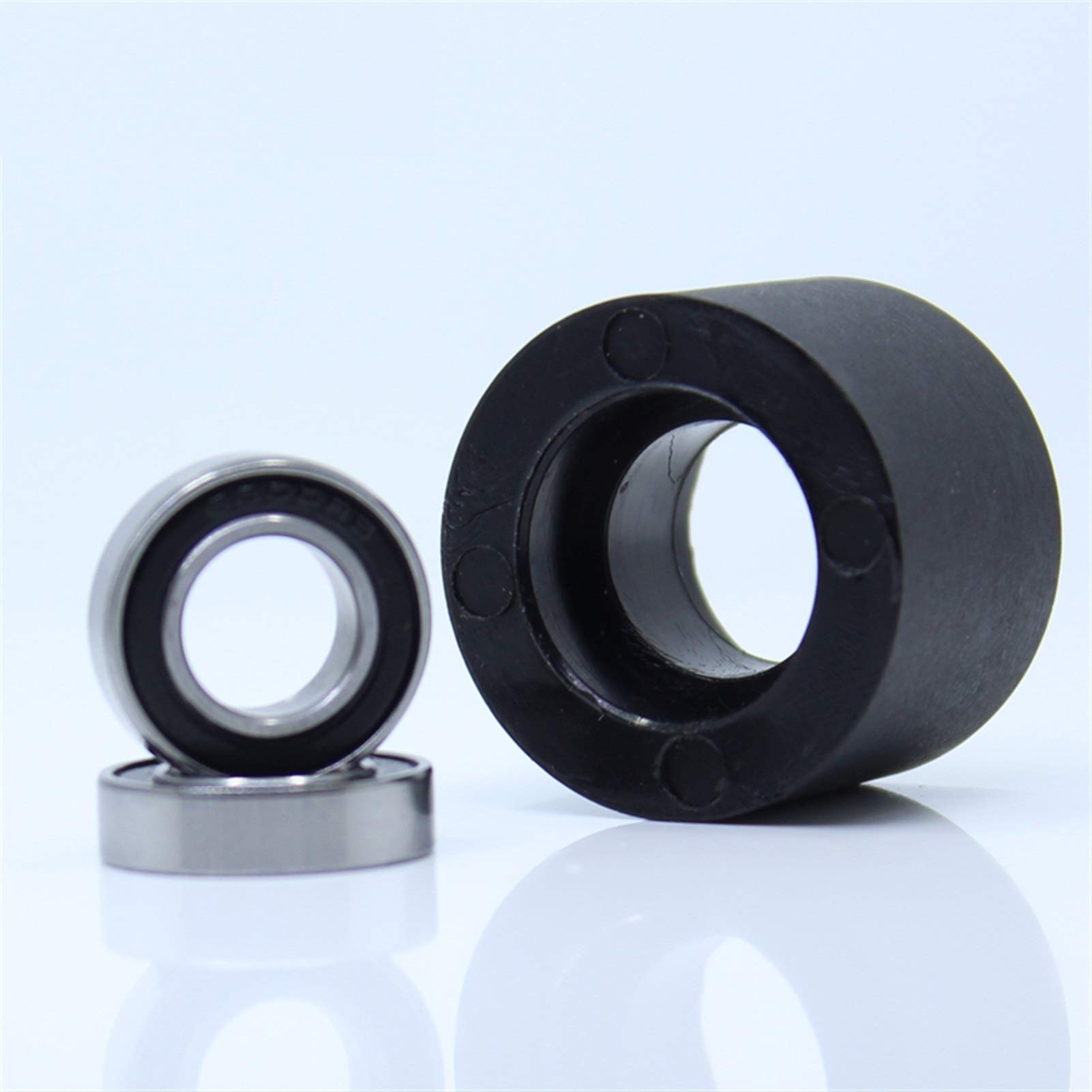 Productos de transmisión potencia, rodamiento PU 6800, eje 10 x 30 20 mm, rodillo polea con dos rodamientos, poliuretano bajo ruido for máquinas expendedoras, bolas(10Pcs)