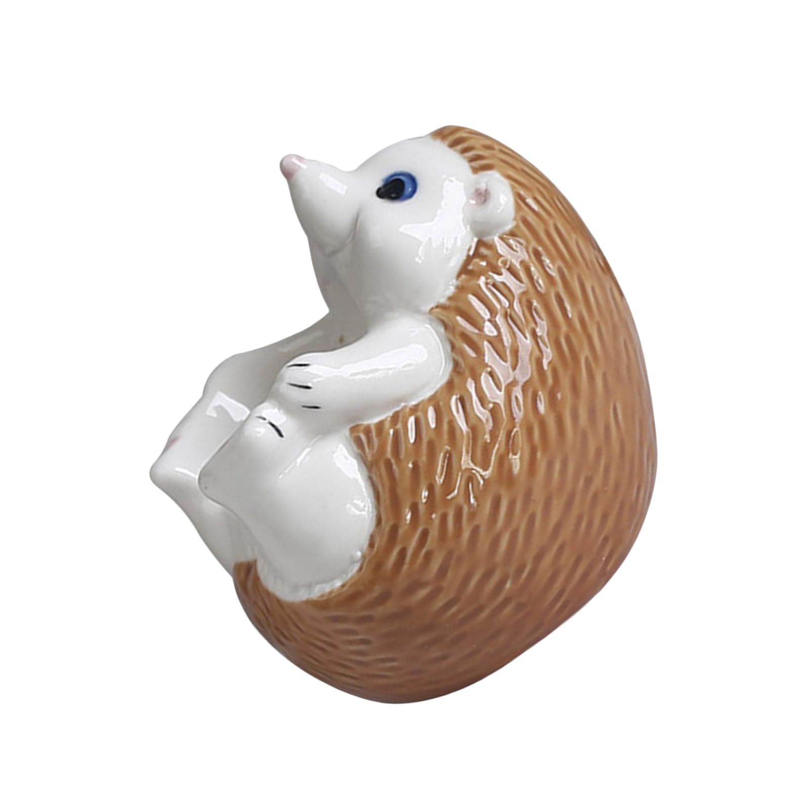 carotoe Childrens Breakfast Eggs Cup Ceramic Hedgehogs Statue Animal Shape Safe Dishwasher Friendly Kitchen Essential Ceramic Condiment Cup Animal Theme
