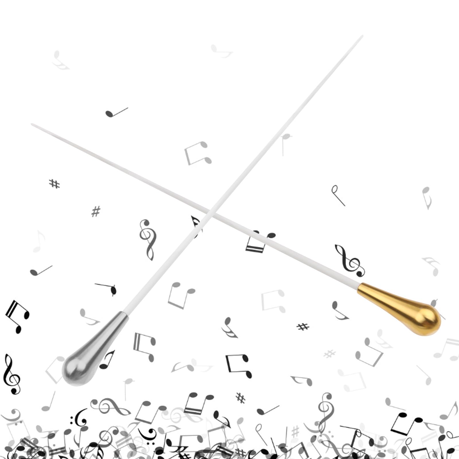 kobeIeen Multipurpose Musical Conductors Batons Metal Conducting Batons Wand Replacement Conducting Stick