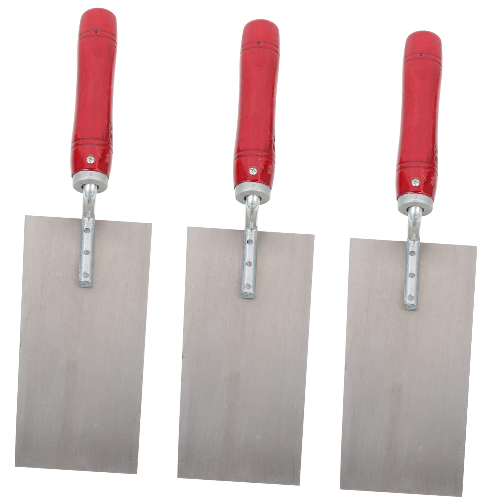 Truelle à Plâtrer Manche Bois en Acier Inoxydable, Lot de 3