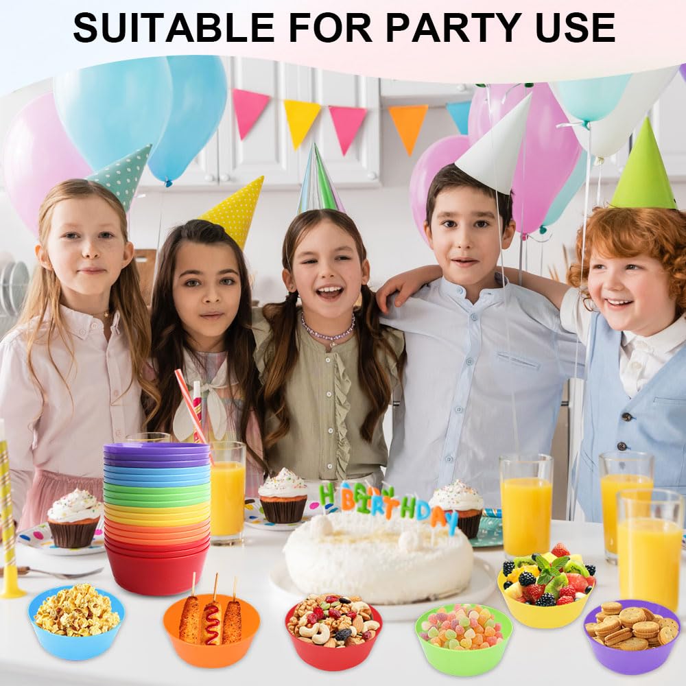 18 Ciotole Cucina Plastica,Ciotole Insalata,Bowl Colazione Colorata,Ciotoles per Zuppa Riutilizzabili,Scodella per Insalata Infrangibili,Cereali Piccola Ciotoles Macedonia per Patatine Festa