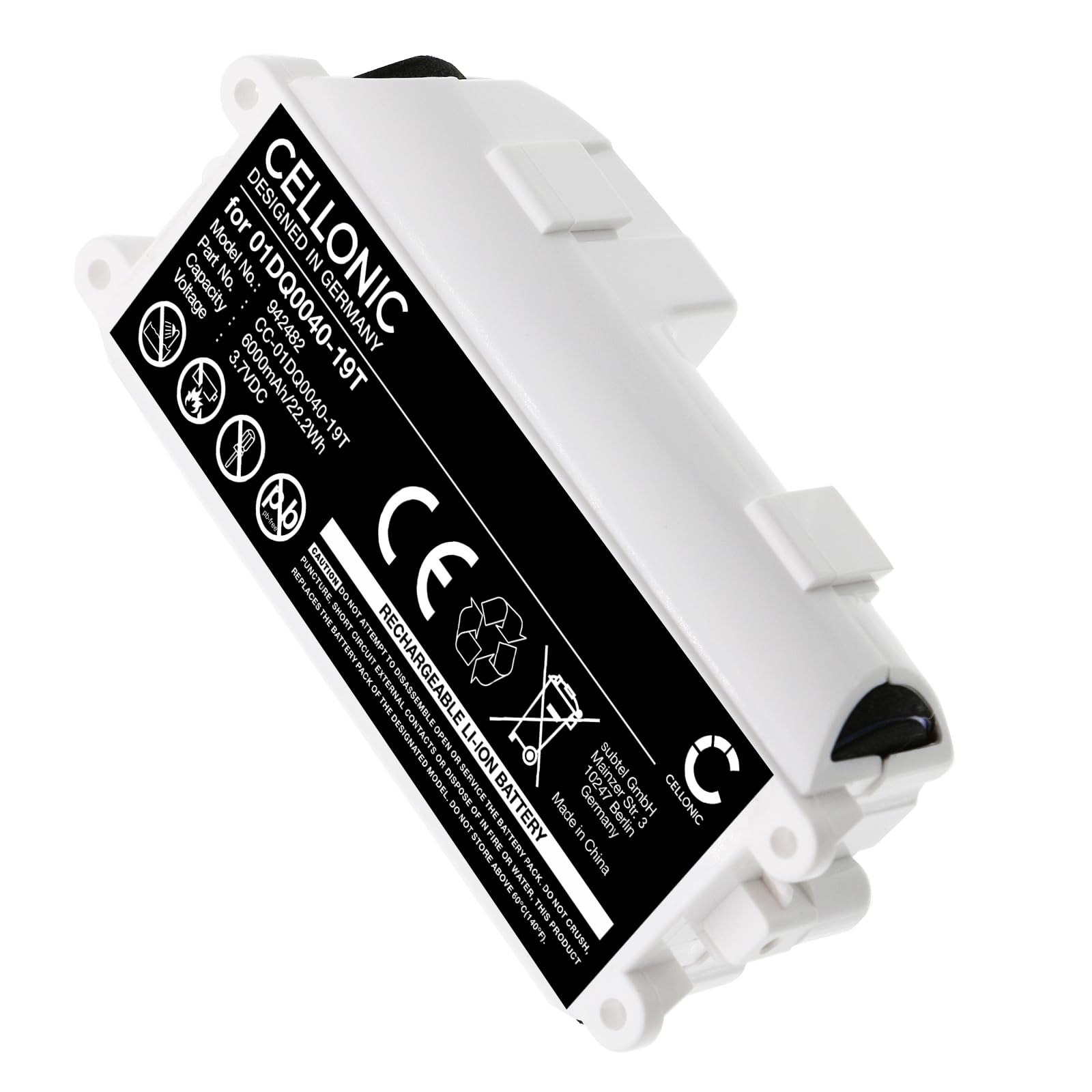 CELLONIC 2x Batteria compatibile con Reolink Argus 3 Pro | 2x, (6000mAh-3.7V-Ioni di Litio), Smart home Batteria per Reolink Argus 3 Pro, 01DQ0040-19T