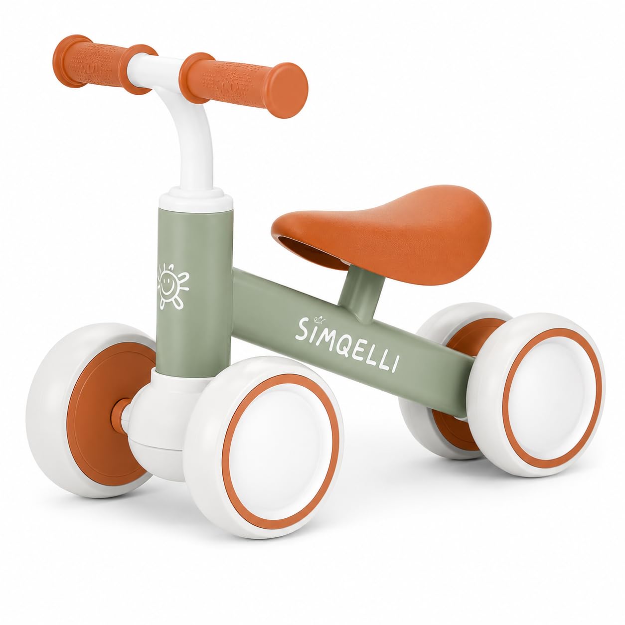 Bicicleta sin Pedales para Niños a Partir de 1 Año de Equilibrio, Correpasillos Bebé Juguetes Niños de 10 a 24 Meses, Bici Bebe con 4 Ruedas, Cumpleaños