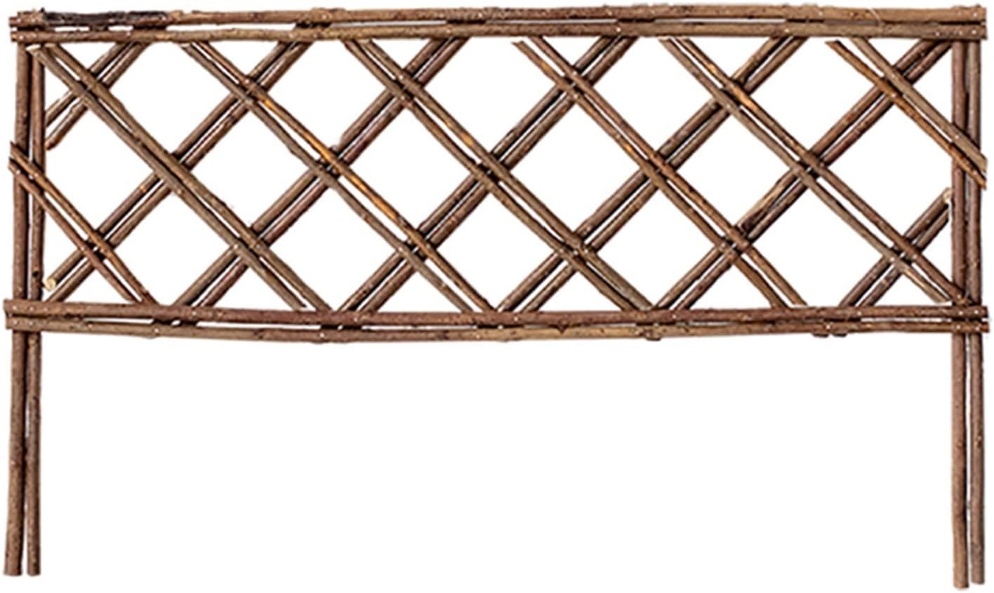 YICOL Willow Edging for Landscaping - Set of 5 Panels - Flower Bed Edging Borders for Walkways Landscape Garden Patio Decorative (Color : A, Size : 39"/100cm)