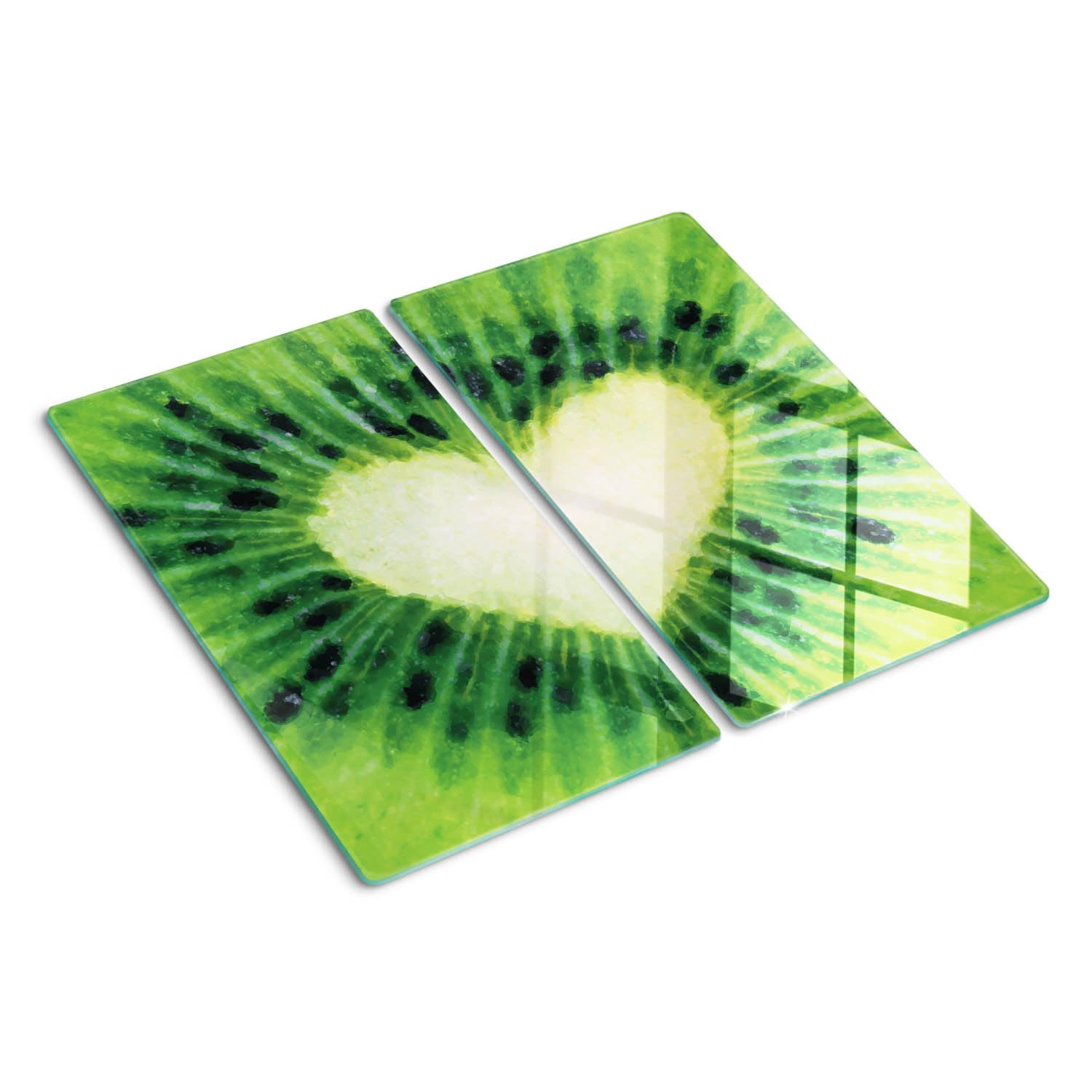 Planche de cuisine en verre 2x30x52 cm Fleurs hawaïennes symétrique